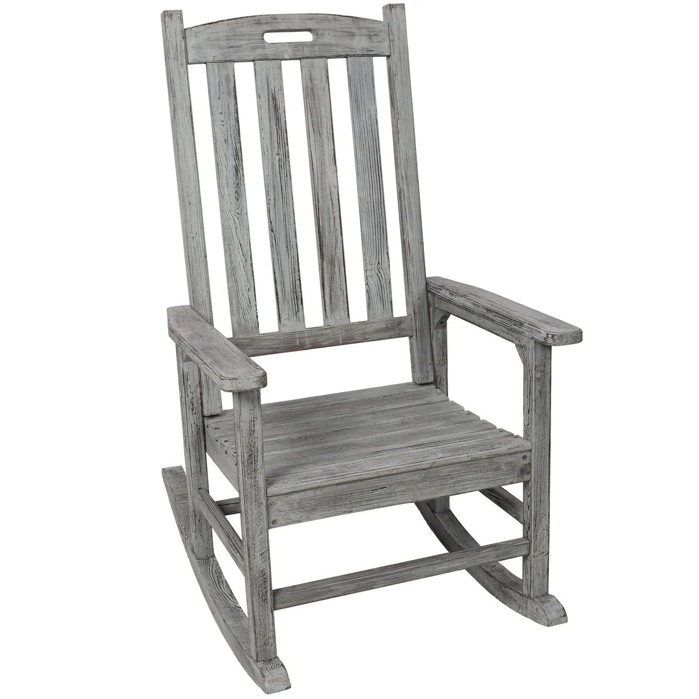 Oversized Porch Rocker Chair With Wide Seat And Tall Backrest by Unique Piece Furniture