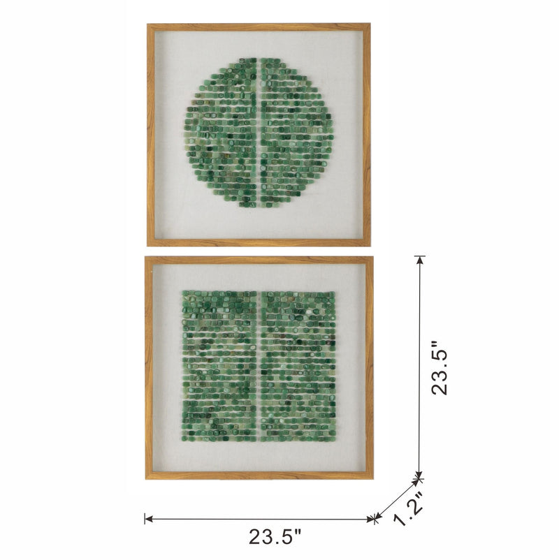 Elos Stone Shadow Boxes Wall Art (Set of 2) - Multicolor