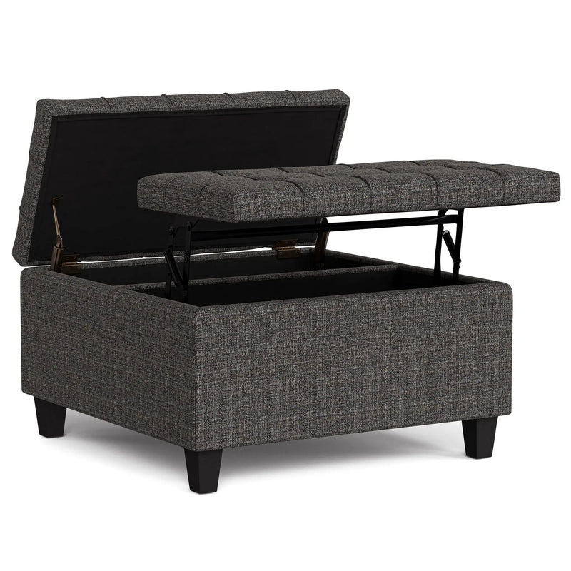 Harrison - Upholstered Coffee Table Storage Ottoman by HouseOfZazla