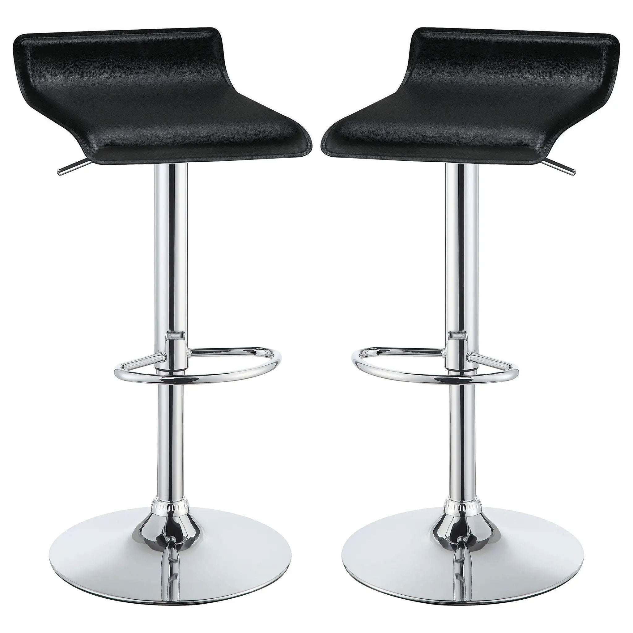 Backless Bar Stool With Adjustable Height - Black by HouseOfZazla