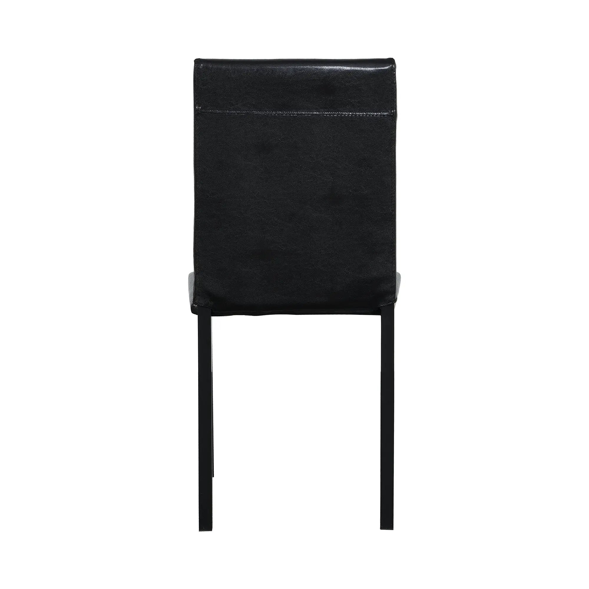 Furniture 5 Piece Metal Dinette Set with Faux Marble Top - Black by HouseOfZazla