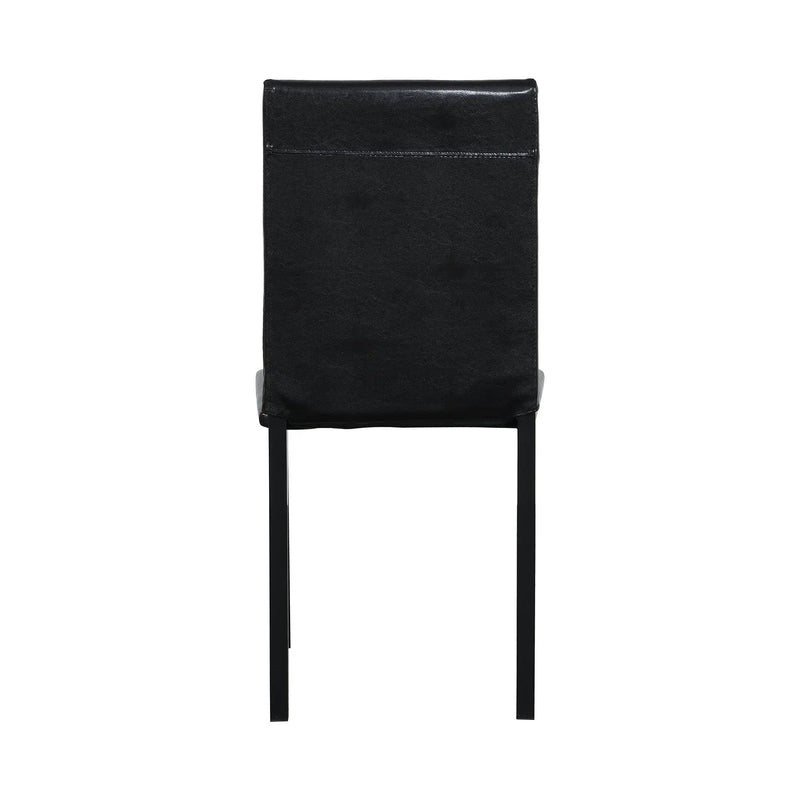 Furniture 5 Piece Metal Dinette Set with Faux Marble Top - Black by HouseOfZazla