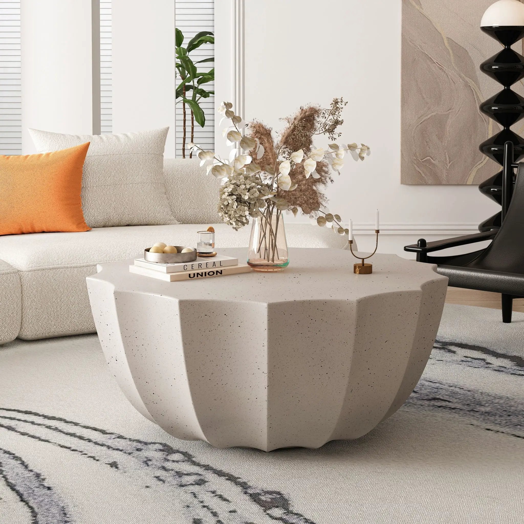 Modern Round Coffee Table For Indoor / Outdoor by Unique Piece Furniture