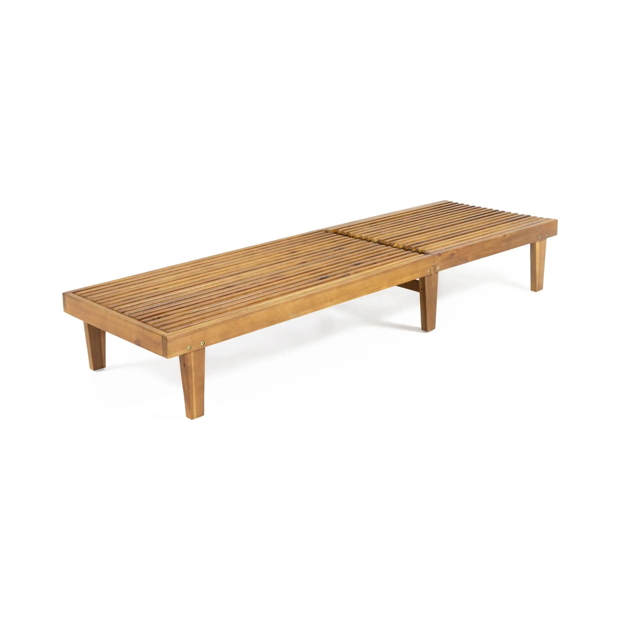 Nadine Stylish Chaise Lounge Chair - Teak by HouseOfZazla
