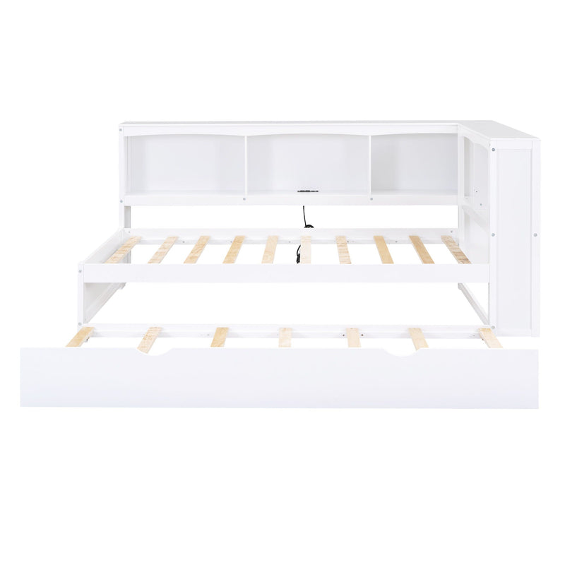Daybed With Trundle, Storage Cabinets, USB Ports by HouseOfZazla