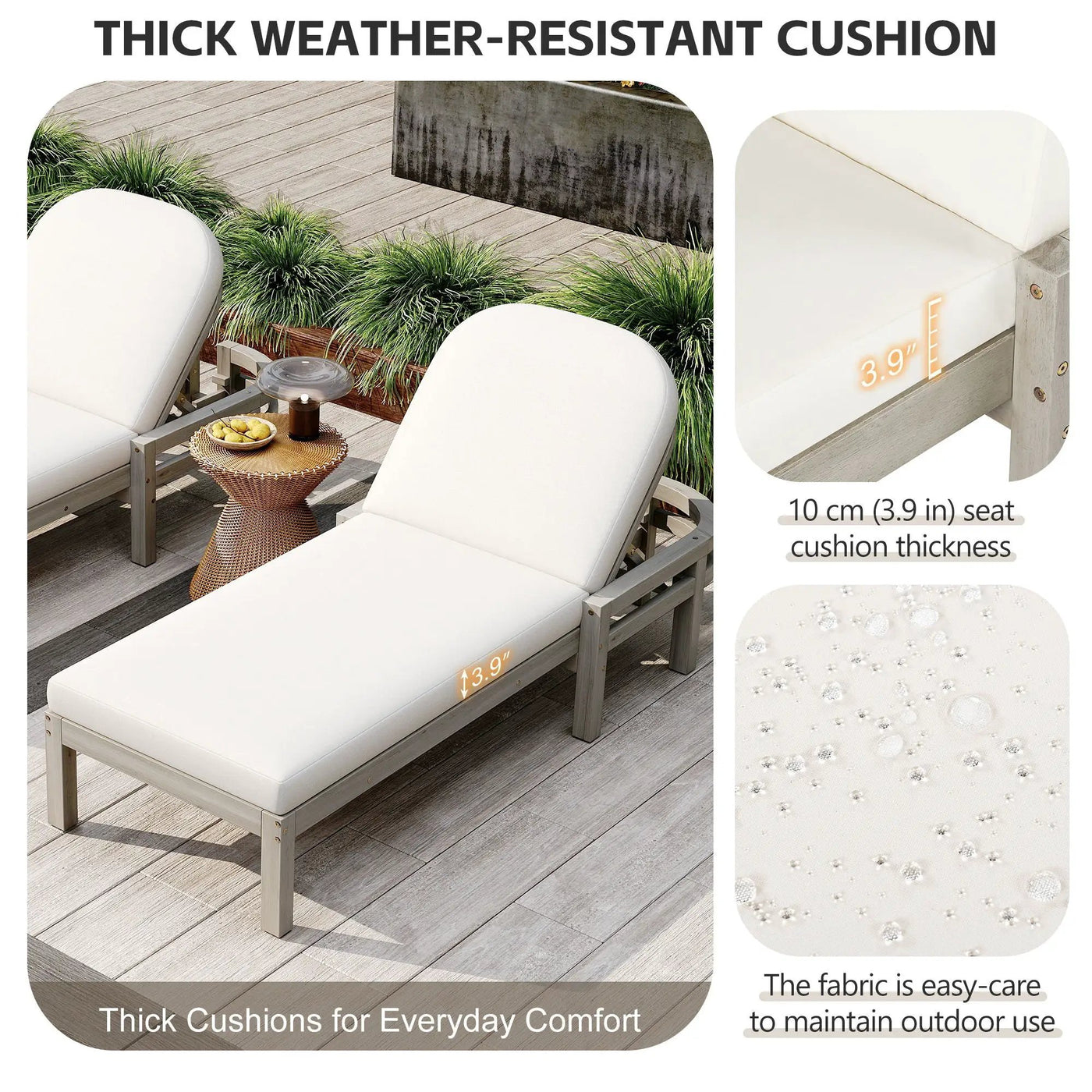 Outdoor Chaise Lounge With 5 Position Adjustable Backrest (Set of 2) by Unique Piece Furniture