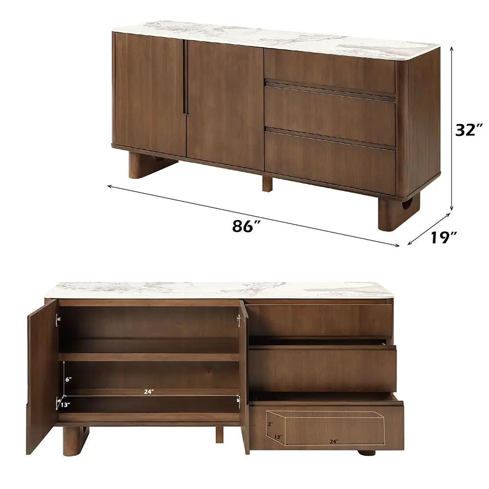 Harvey - Server With Ceramic Top - Walnut by Unique Piece Furniture