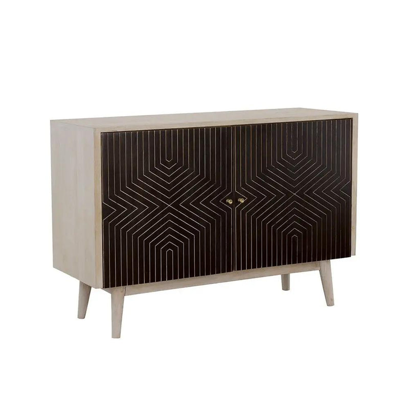 Ixora 2-door Wood Accent Cabinet White Washed and Black by Unique Piece Furniture