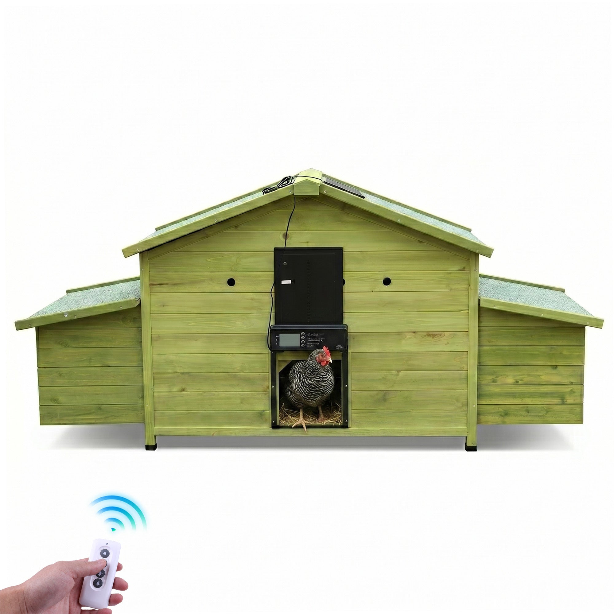 70" Automatic Chicken Coop with Solar-Powered Door by HouseOfZazla