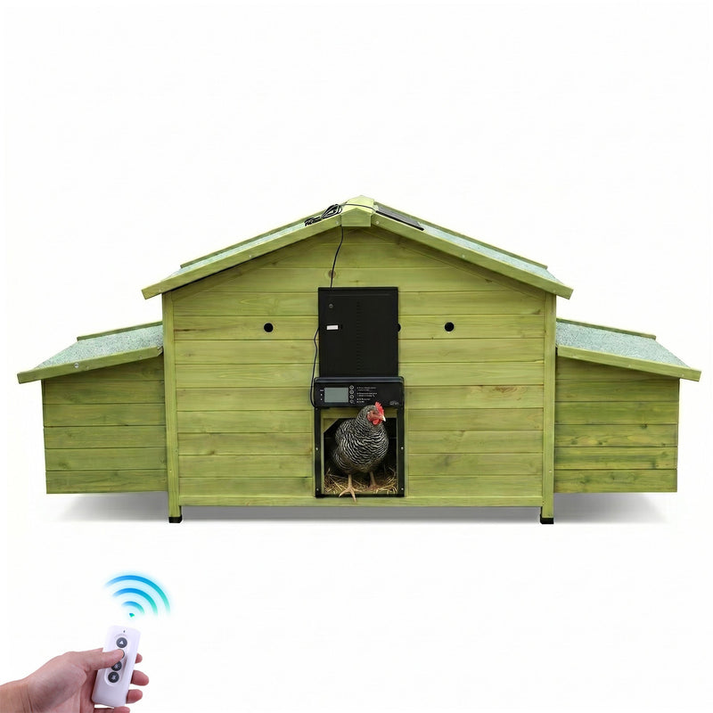 70" Automatic Chicken Coop with Solar-Powered Door by HouseOfZazla