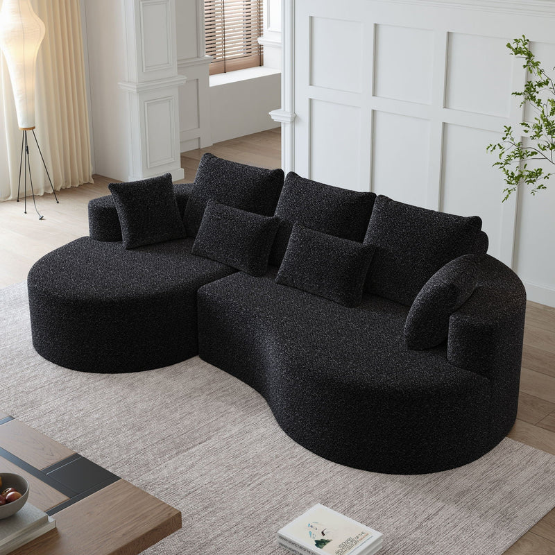 Curved Oversized Sectional Sofa With Extra Deep Seat by HouseOfZazla