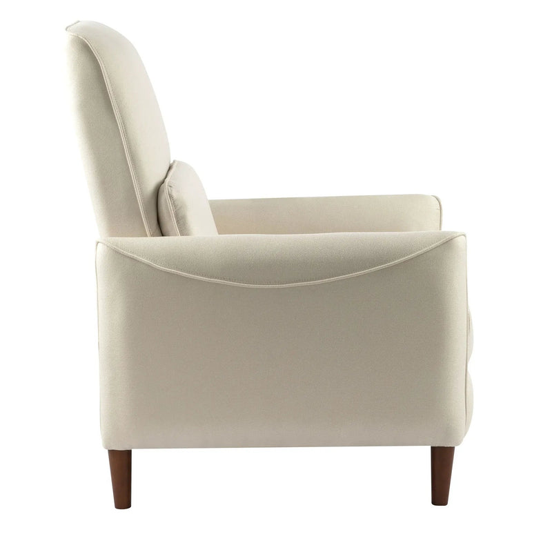 Upholstered Push Recliner Chair With Rubber Wood Legs For Living Room by Unique Piece Furniture