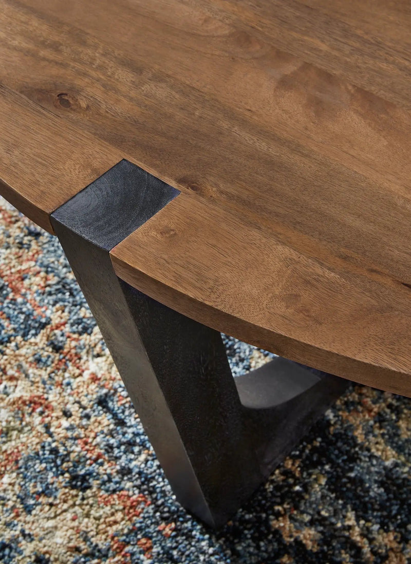 Hanneforth - Round Cocktail Table - Brown by Unique Piece Furniture