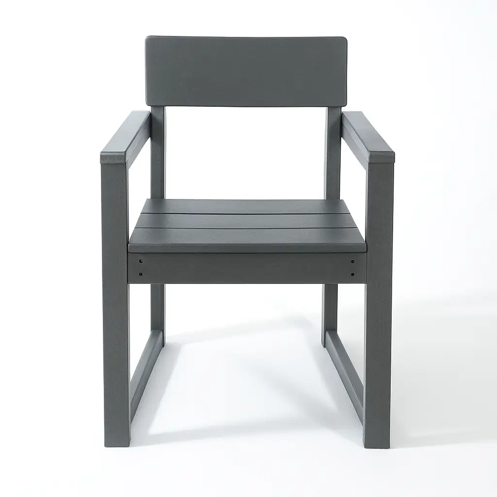 Grey HDPE Outdoor & Garden Armchairs with Backrest by HouseOfZazla