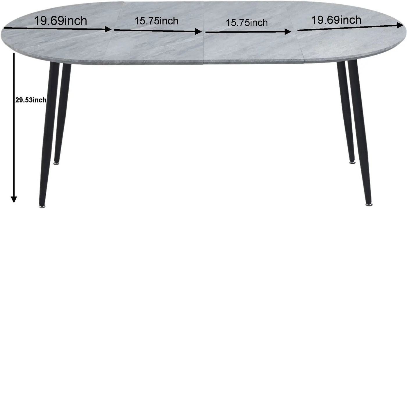 Extensible Table, Dining Table, Office Table, Coffee Table Metal Leg by Unique Piece Furniture