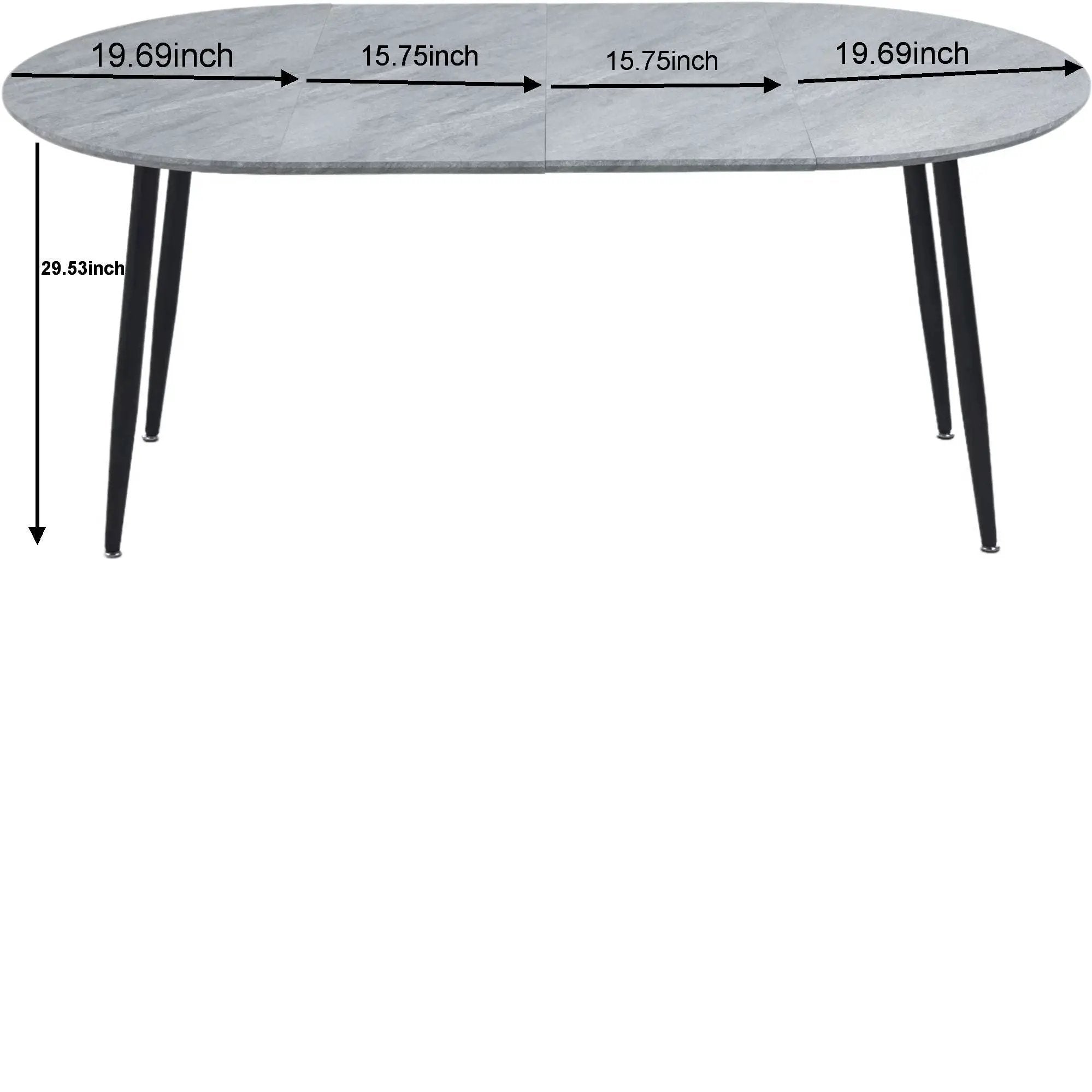 Extensible Table, Dining Table, Office Table, Coffee Table Metal Leg by HouseOfZazla