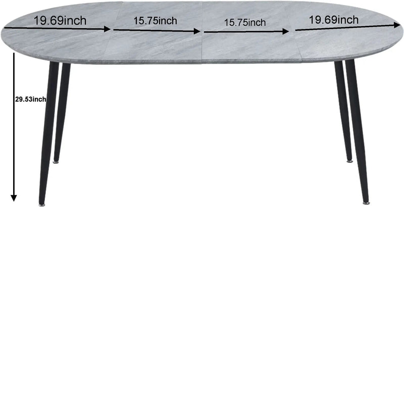 Extensible Table, Dining Table, Office Table, Coffee Table Metal Leg by HouseOfZazla