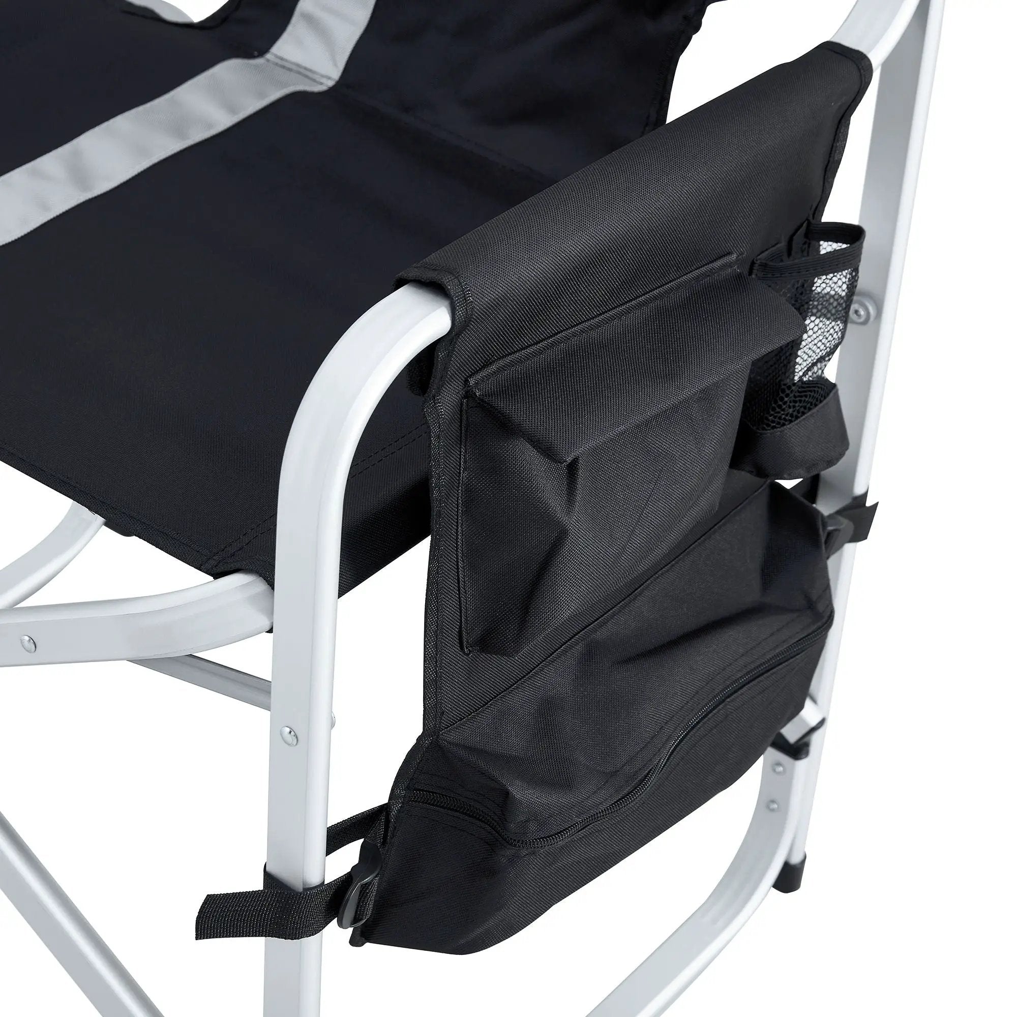 Padded Folding Outdoor Chair With Side Table And Storage Pockets, Lightweight Oversized Directors Chair For Indoor, Outdoor Camping, Picnics And Fishing by HouseOfZazla