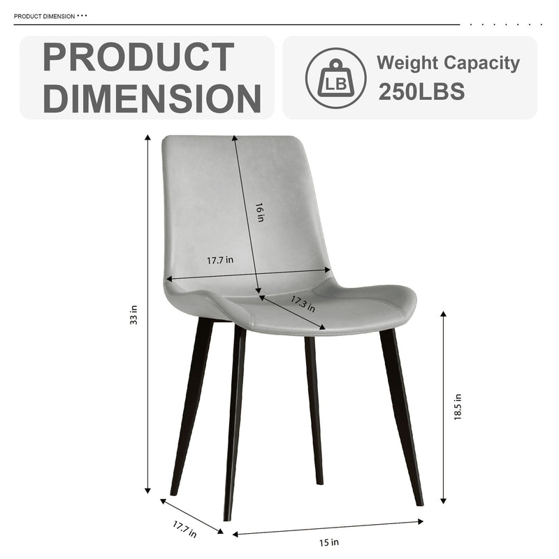 Modern Dining Chair With Carbon Steel Legs by HouseOfZazla