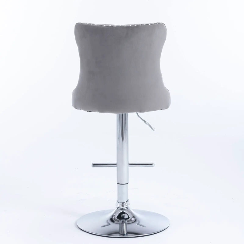 Swivel Barstools Adjusatble Seat Height From 25-33", Modern Upholstered Base Bar Stools With Backs Comfortable Tufted For Home Pub And Kitchen Island (Set of 2) by Unique Piece Furniture