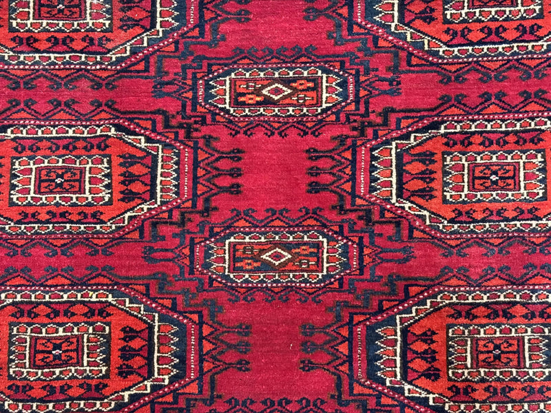 Antique Turkoman Salor Rug, Turkoman Textile, Fine 400 KPSI, Red, Persian Tribal Rug by Jewel Rugs