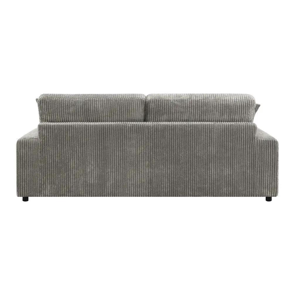 Tavia - Reversible Sectional Sofa With 6 Pillows - Gray Corduroy by Unique Piece Furniture