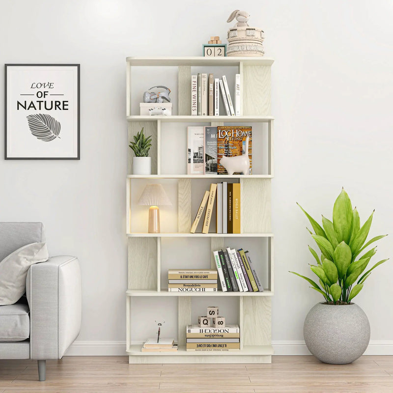 Modern 5 Tier Open Storage Bookcase by HouseOfZazla