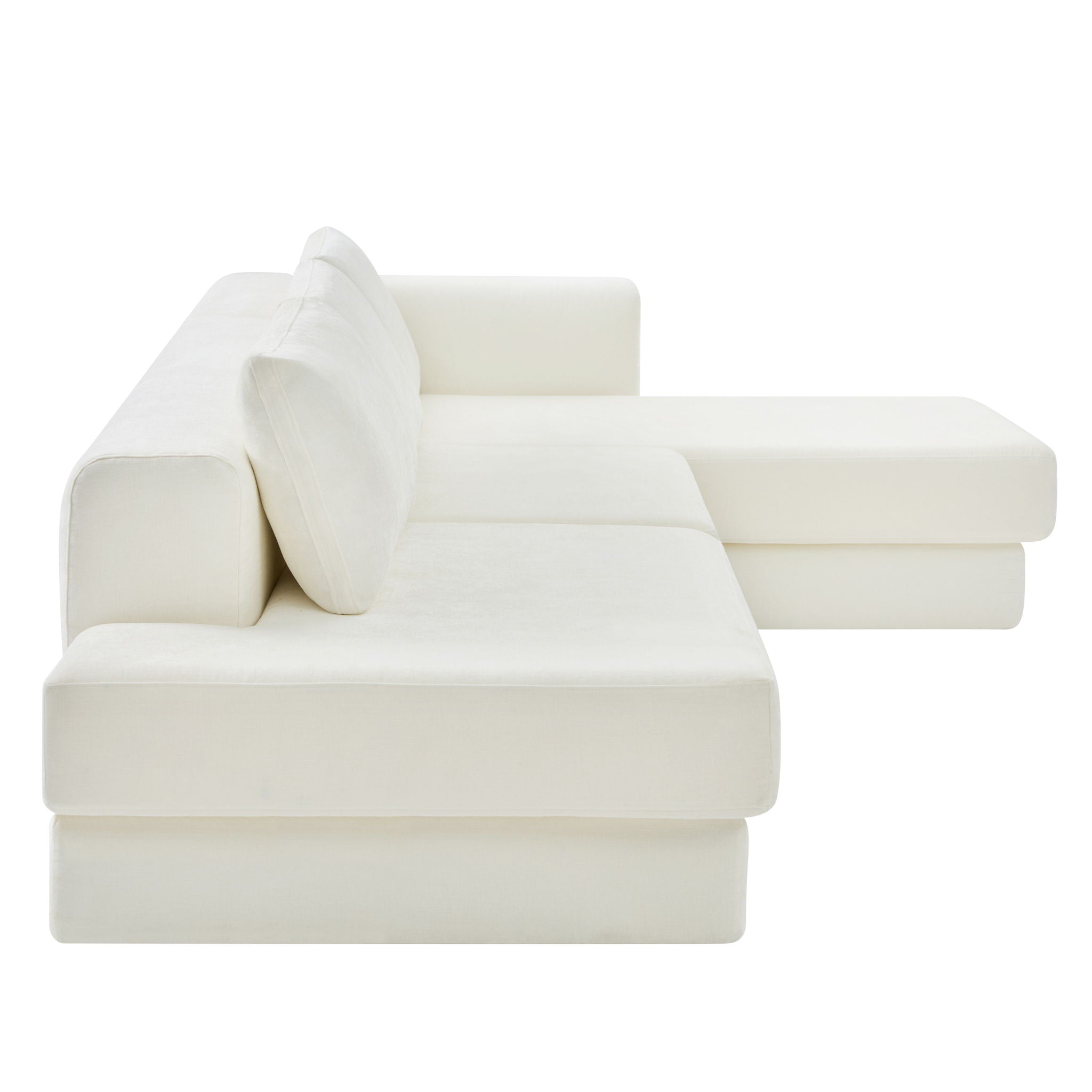 L-Shaped Modular Sofa With Double Layer Cushion by HouseOfZazla