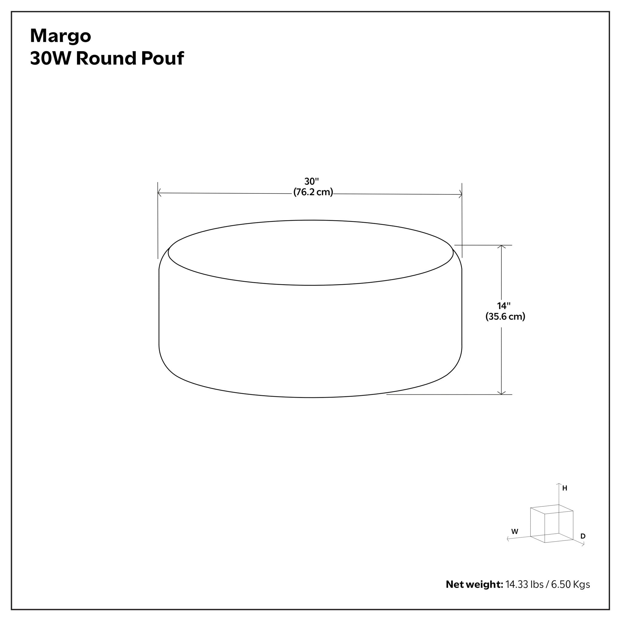 Margo - Large Round Pouf - Multicolor by HouseOfZazla