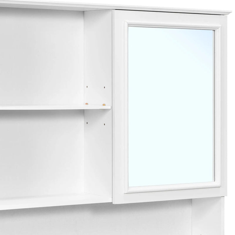 Double Sink Bathroom Vanity Set with Wall Mount Mirror Cabinet by HouseOfZazla