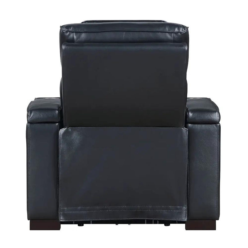 Ephron - Power Motion Recliner With Power Headrest & LED - Black by Unique Piece Furniture
