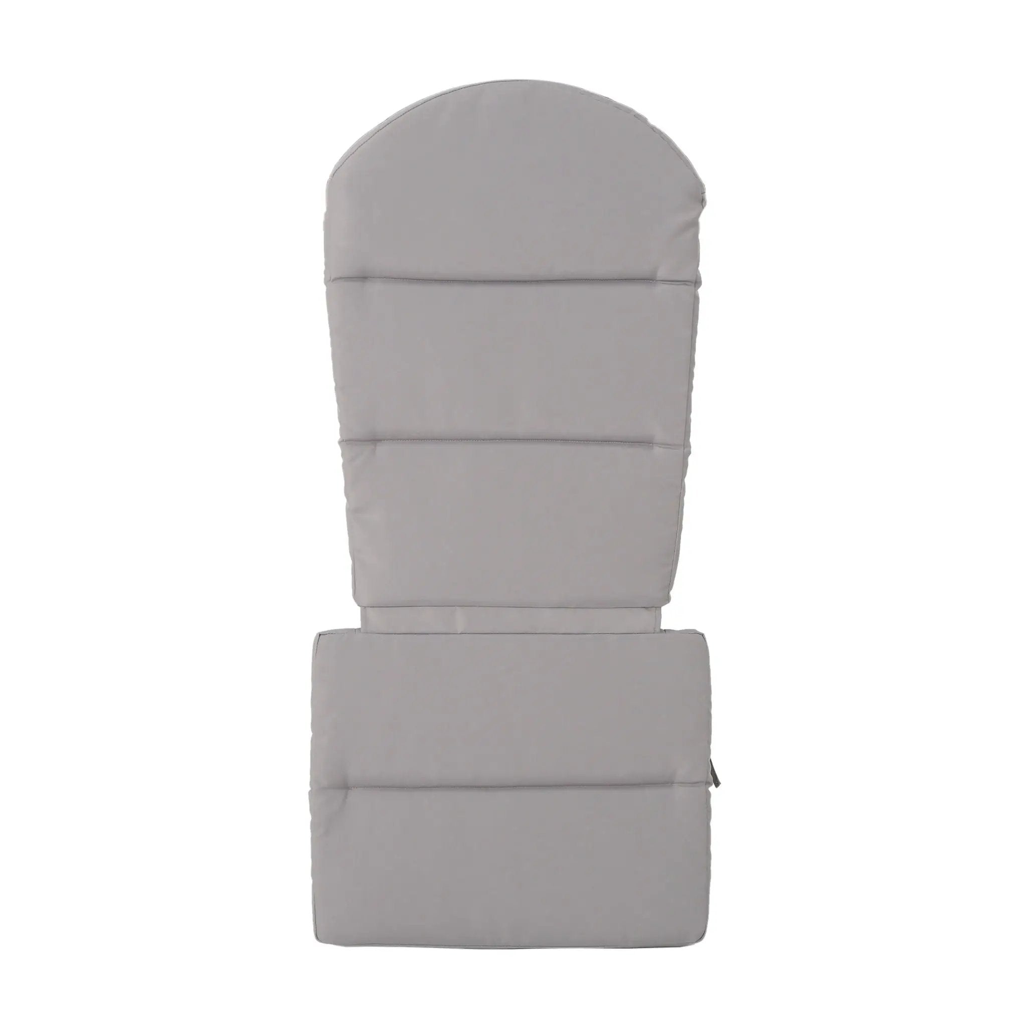 Outdoor Adirondack Chair Cushion With Water Resistant Fabric And Ties - Gray by HouseOfZazla