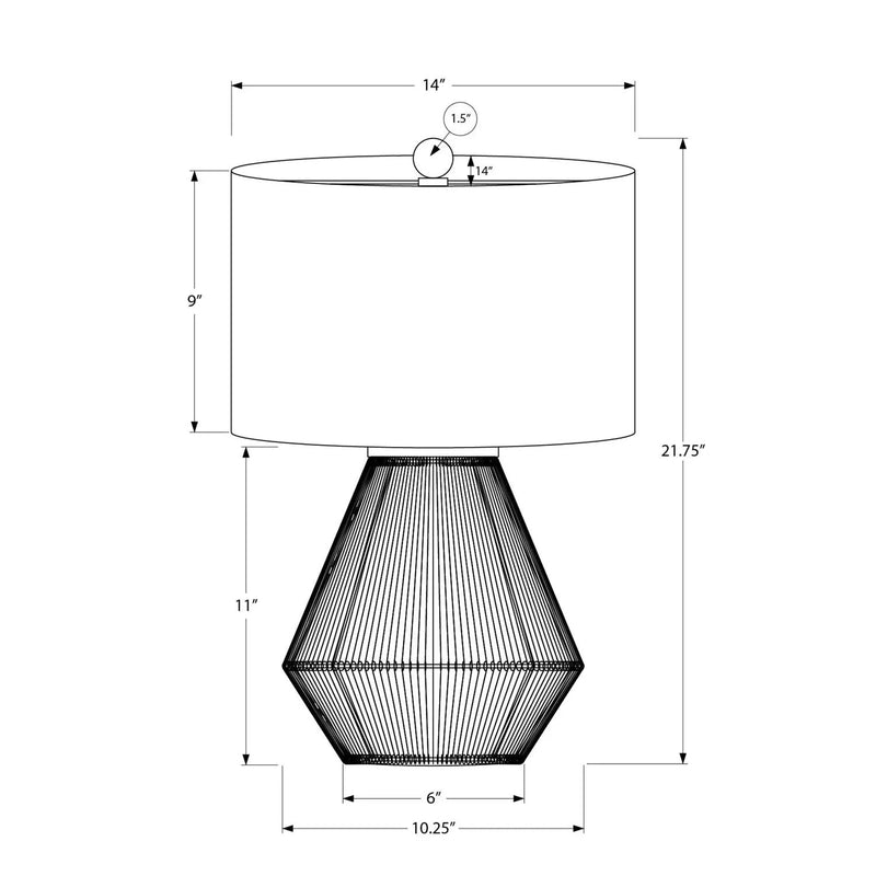 Lighting, Table Lamp, Rope, Resin, Transitional - Brown by Unique Piece Furniture