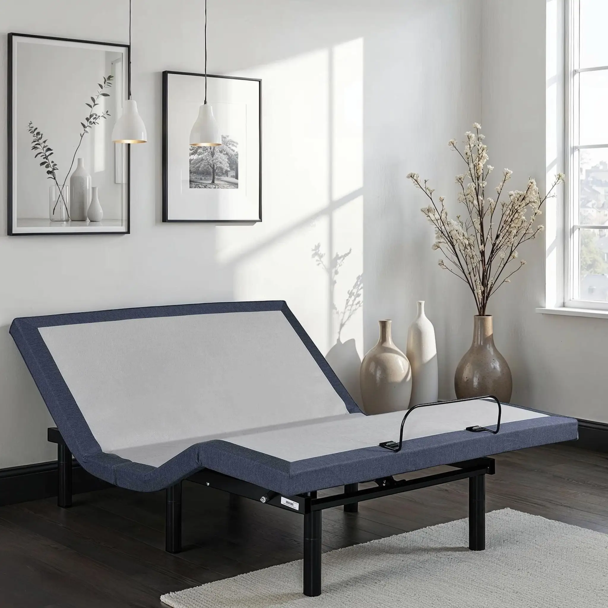 Queen Adjustable Bed Base with Vibration Modes and Adjustable Positions by HouseOfZazla