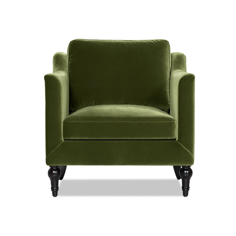 Josephine 33" Upholstered Accent Chair, Olive by HouseOfZazla