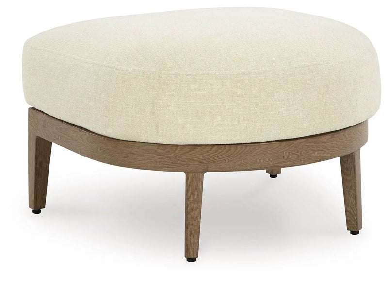 Serene Bay - Ottoman With Cushion - Dark Brown / White by Unique Piece Furniture