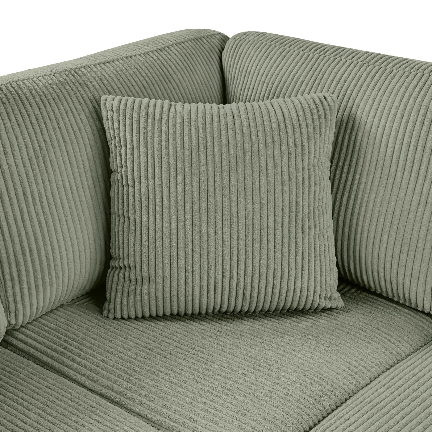 Oversized Sectional U-Shaped Sofa With Chaise Lounge And Three Soft Throw Pillows by HouseOfZazla