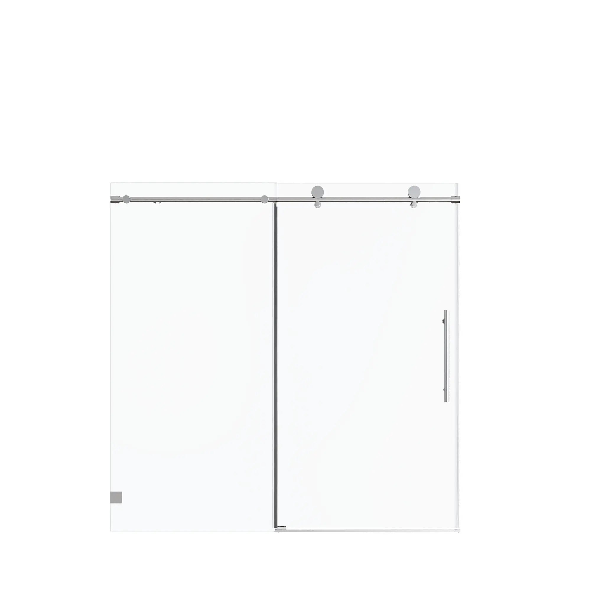 Frameless Single Sliding Soft Close Shower Doors, 5/16" Sgcc Tempered Glass by HouseOfZazla
