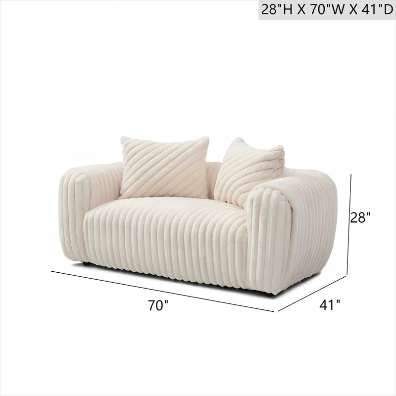 Cancun - Loveseat - White by HouseOfZazla
