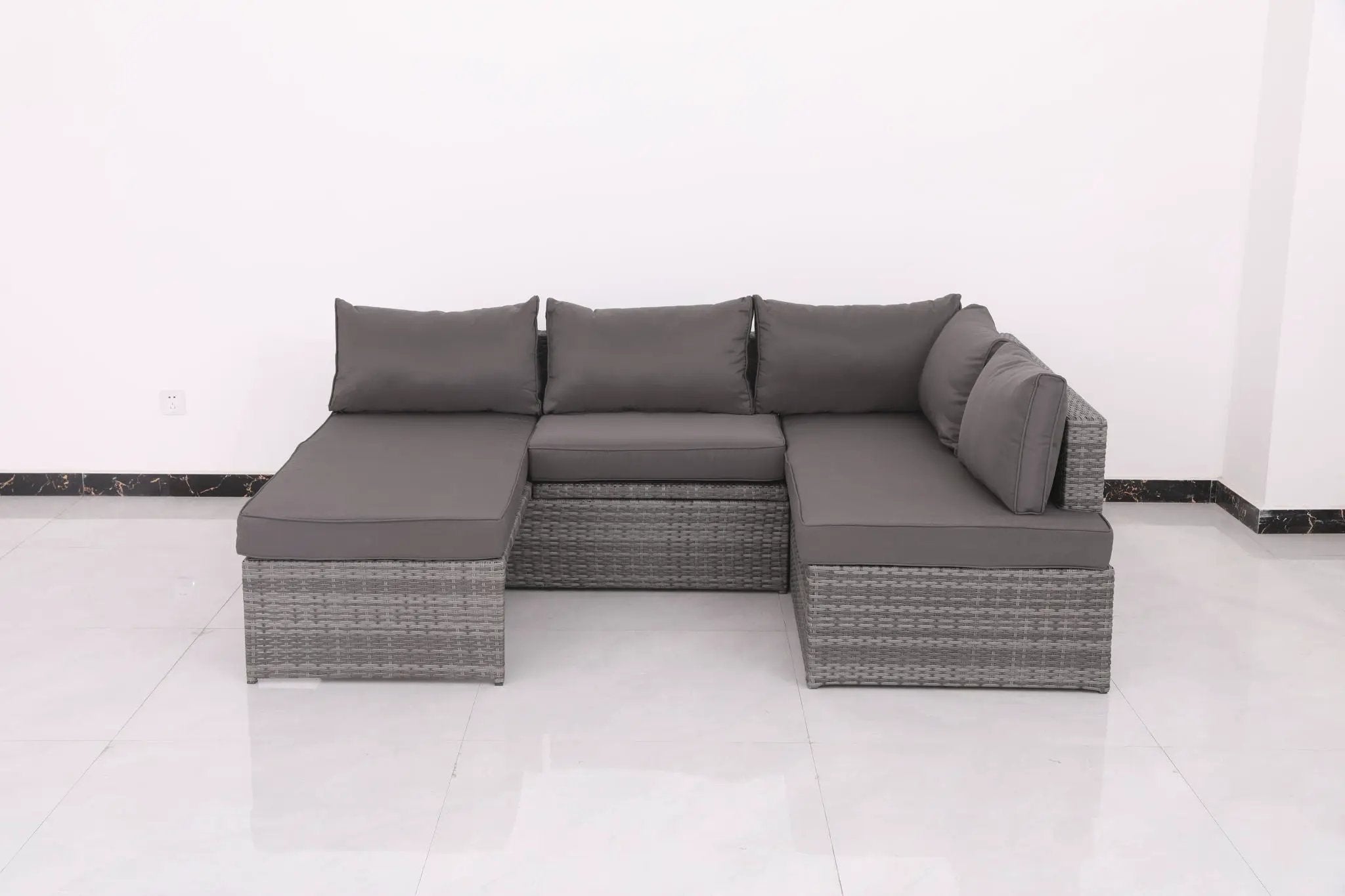 Patio Sofa With Cushions - Gray by Unique Piece Furniture