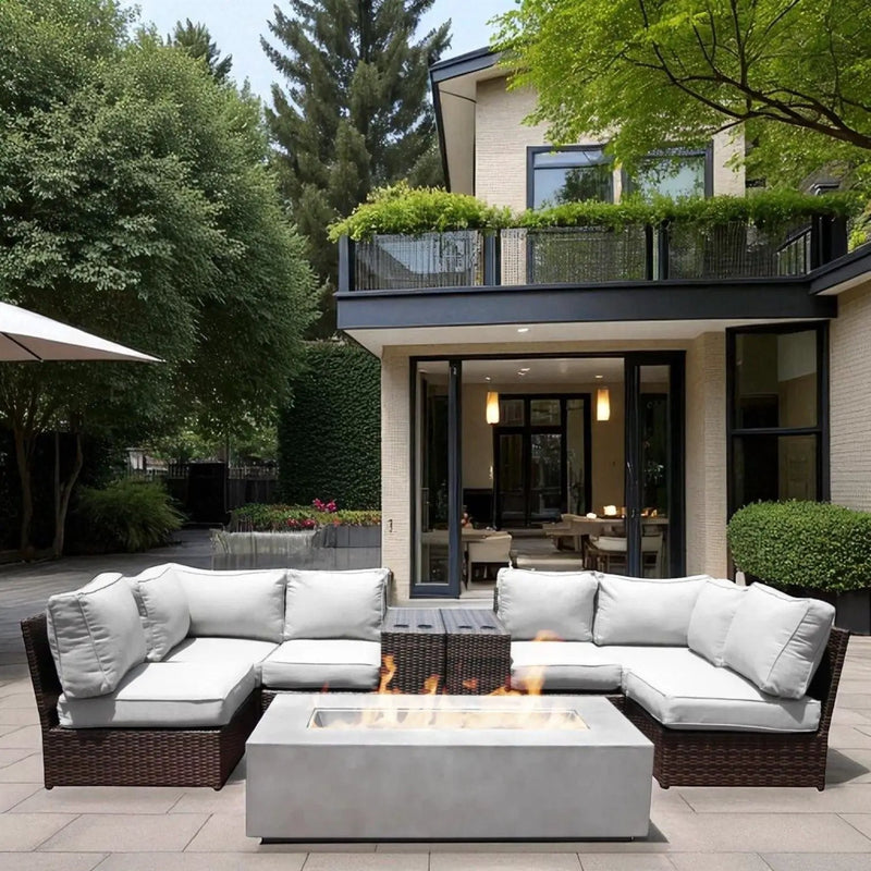 Outdoor Elegance Conversation Set With Fire Pit by HouseOfZazla