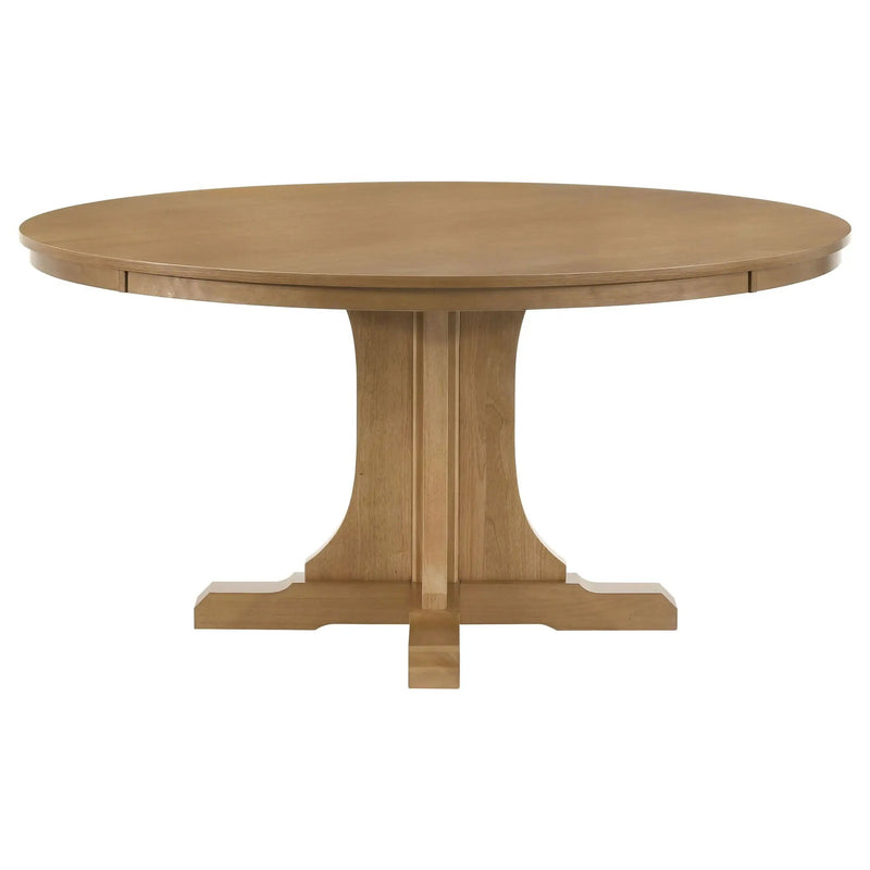 Hartville 7-piece Round Dining Table Set Natural Light Brown by Unique Piece Furniture