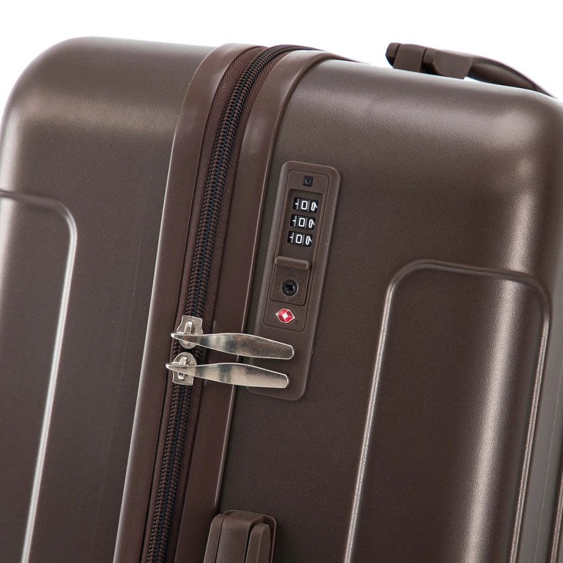 3 Piece ABS Spinner Wheel Luggage Set (Brown) by HouseOfZazla