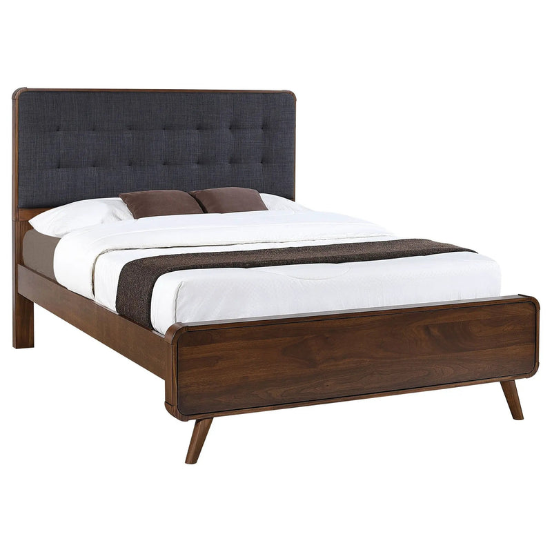 Robyn Wood Full Platform Bed Dark Walnut by Unique Piece Furniture