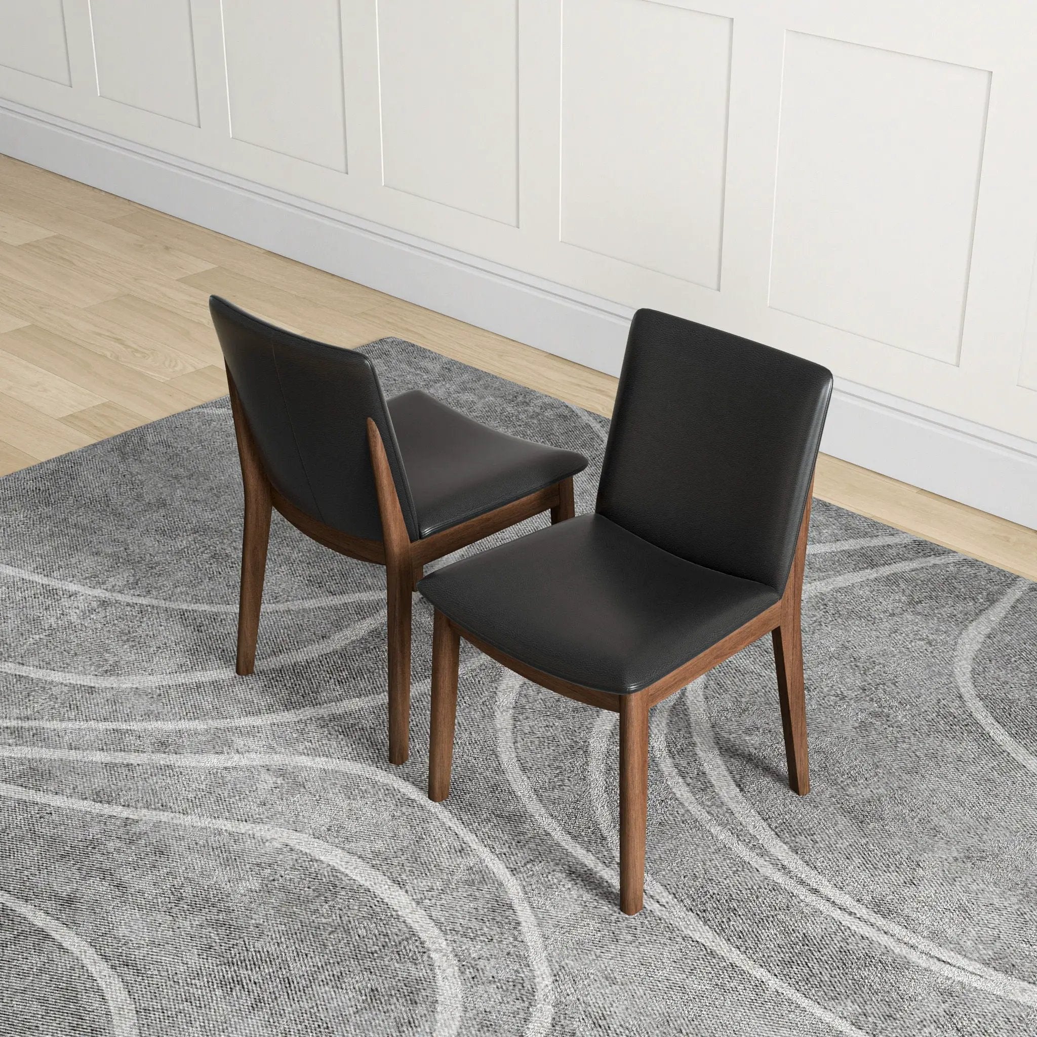 Laura - Mid-Century Modern Solid Wood Dining Chair (Set of 2) by HouseOfZazla
