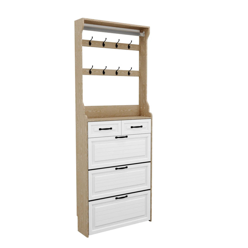 Premium Shoe Cabinet with Drop-Down Doors by HouseOfZazla