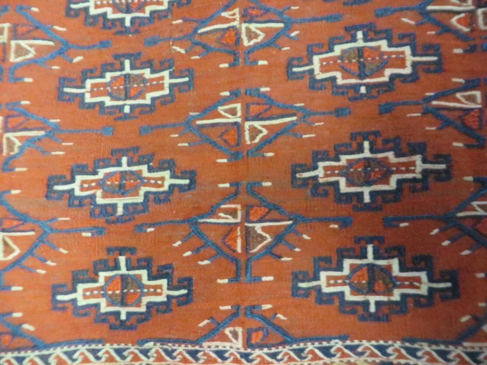 2'8" X 4' Antique Handmade Tribal Wool Rug Pillow Case Yamud Flat Weave Diamond by Jewel Rugs