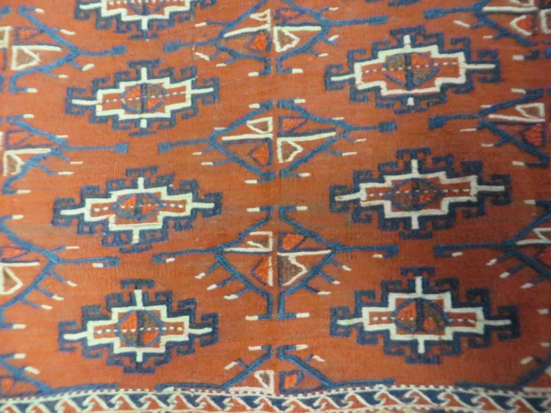 2'8" X 4' Antique Handmade Tribal Wool Rug Pillow Case Yamud Flat Weave Diamond by Jewel Rugs