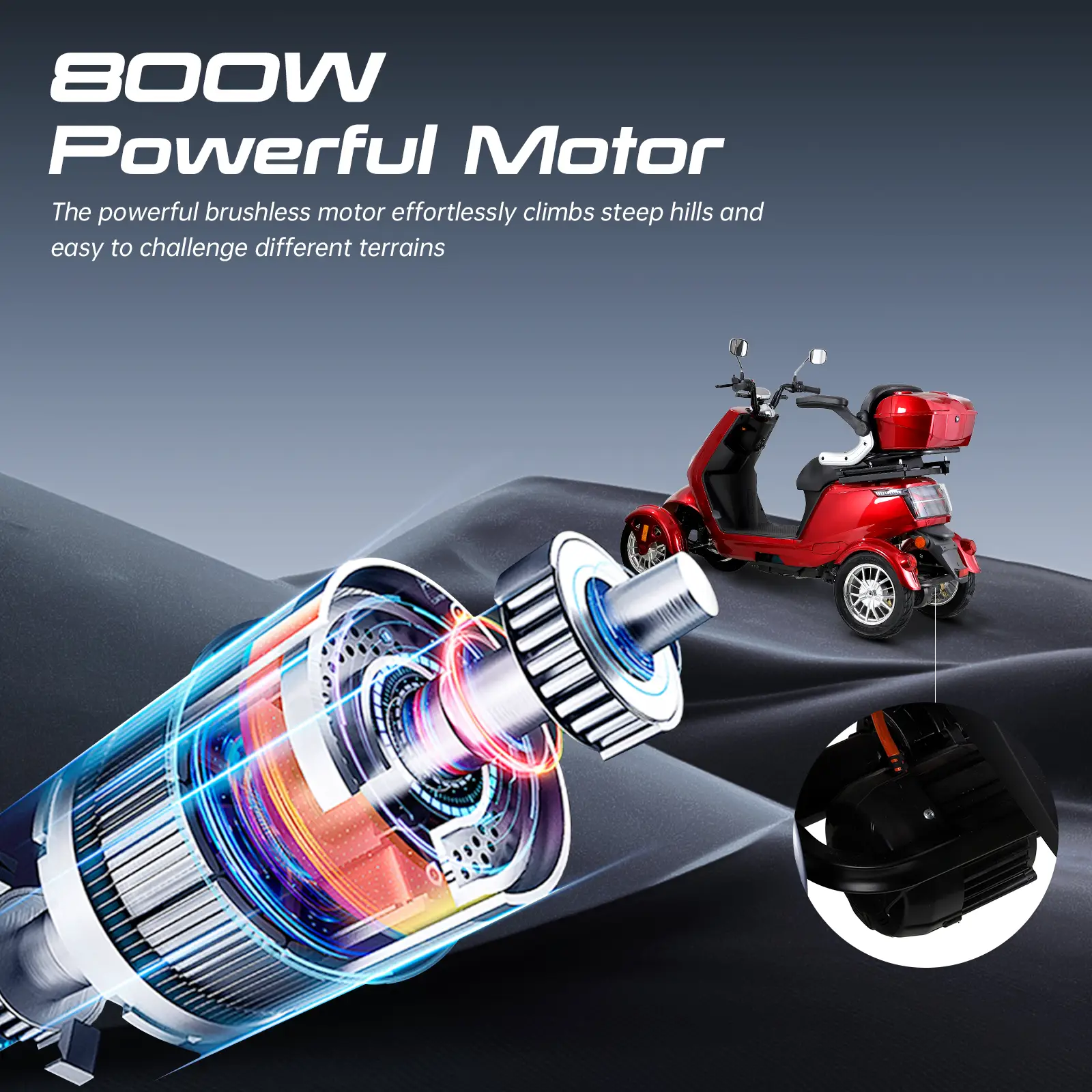 Electric Mobility Scooter with Big Size and High Power by HouseOfZazla