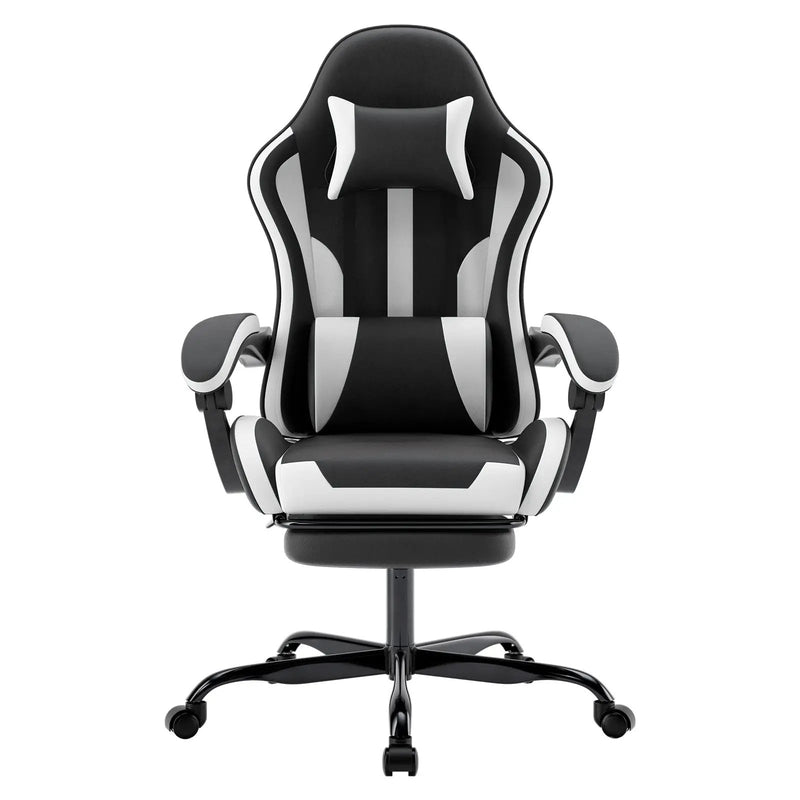 Ergonomic Gaming Chair with Footrest and Lumbar Support by HouseOfZazla